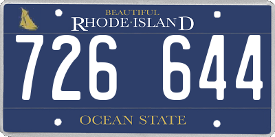 RI license plate 726644