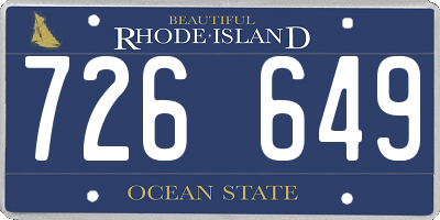 RI license plate 726649