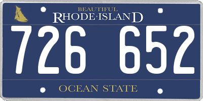 RI license plate 726652