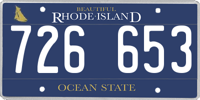 RI license plate 726653