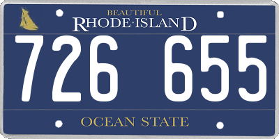 RI license plate 726655