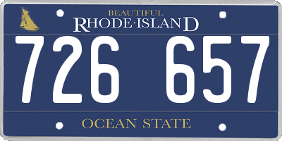 RI license plate 726657