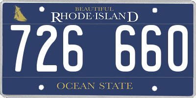 RI license plate 726660