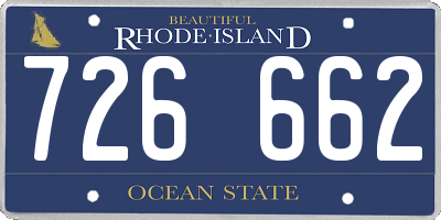 RI license plate 726662