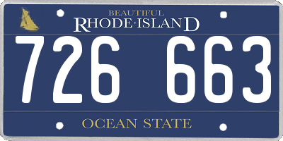 RI license plate 726663