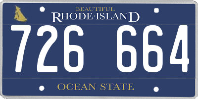 RI license plate 726664