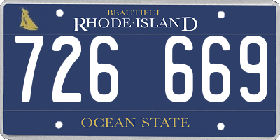 RI license plate 726669
