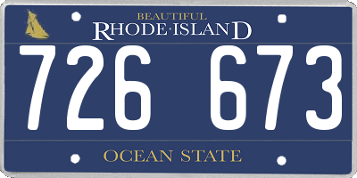 RI license plate 726673