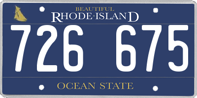 RI license plate 726675