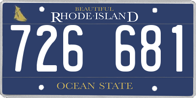 RI license plate 726681