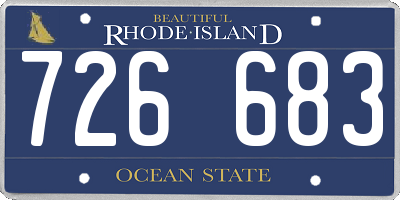 RI license plate 726683