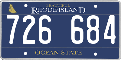 RI license plate 726684