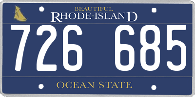 RI license plate 726685