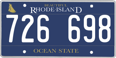 RI license plate 726698