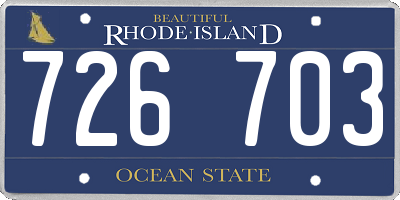 RI license plate 726703