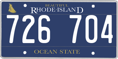 RI license plate 726704