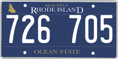 RI license plate 726705