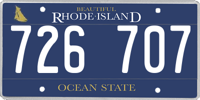 RI license plate 726707