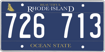 RI license plate 726713