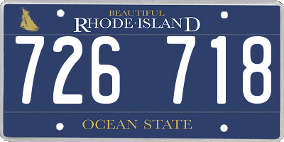 RI license plate 726718