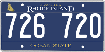 RI license plate 726720