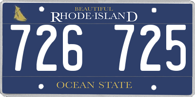 RI license plate 726725