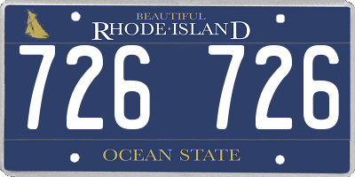 RI license plate 726726