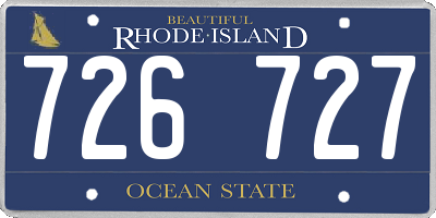 RI license plate 726727