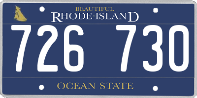 RI license plate 726730