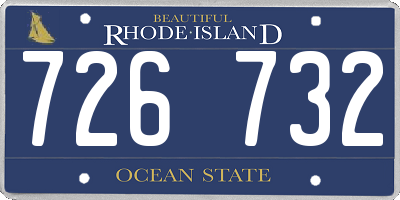 RI license plate 726732