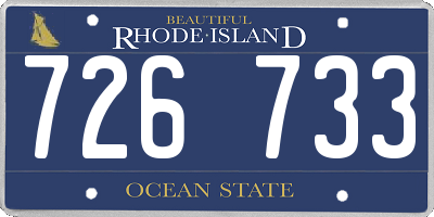 RI license plate 726733