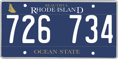 RI license plate 726734