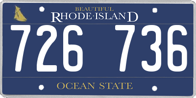 RI license plate 726736