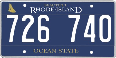 RI license plate 726740