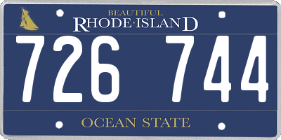 RI license plate 726744