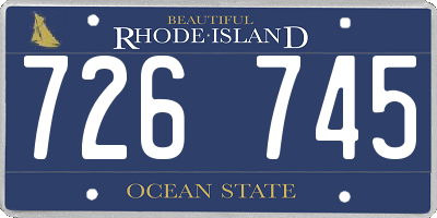 RI license plate 726745