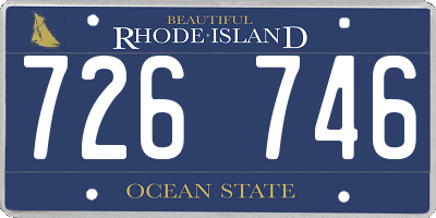 RI license plate 726746