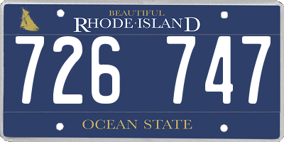 RI license plate 726747