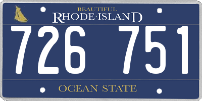 RI license plate 726751