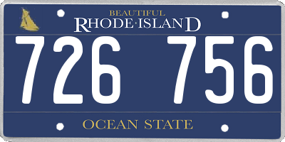 RI license plate 726756