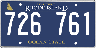RI license plate 726761