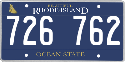 RI license plate 726762