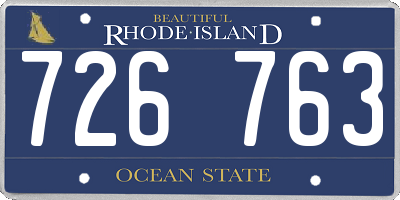 RI license plate 726763