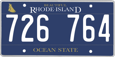 RI license plate 726764
