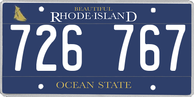 RI license plate 726767
