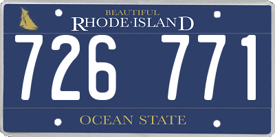 RI license plate 726771