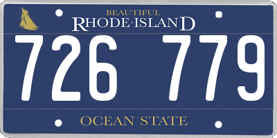 RI license plate 726779