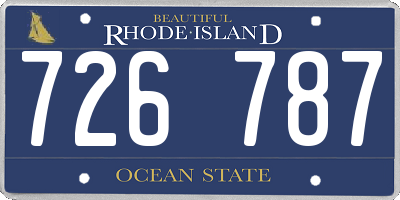RI license plate 726787