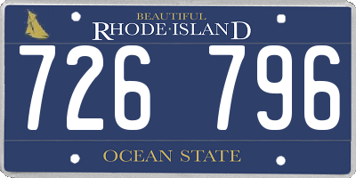 RI license plate 726796