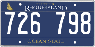 RI license plate 726798
